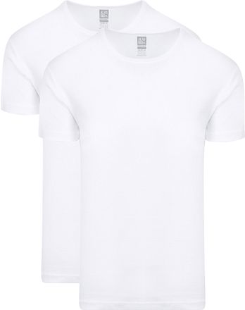 Alan Red Køpenhamn Rundhals T-shirt Vit 2-pack