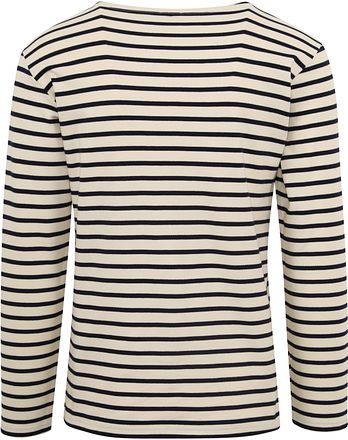 Armor-Lux Pullover Streifen Schwarz Ecru
