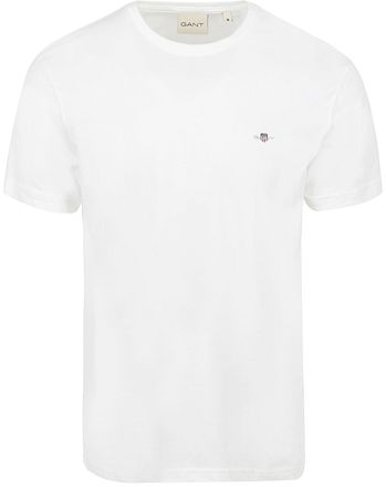 GANT T-skjorte Shield Logo Hvit