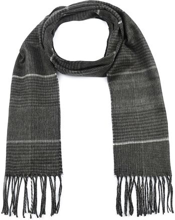 Suitable Men's Scarf Acrylic Checks Black 21-09