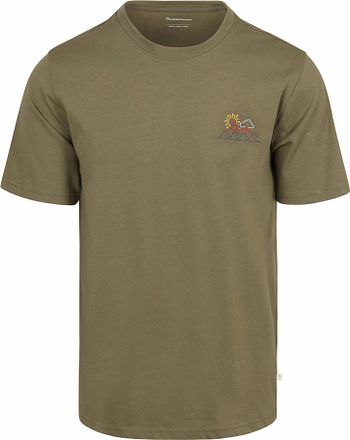 KnowledgeCotton Apparel T-shirt Imprimé Olive