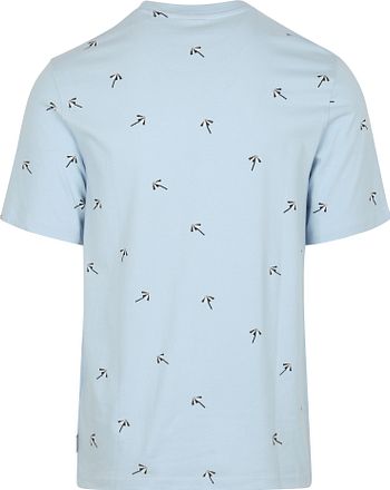 Scotch & Soda T-skjorte Trykk Lyseblå