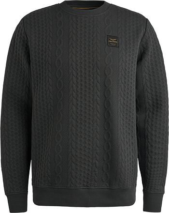 PME Legend Jacquard Structure Sweater Anthracite