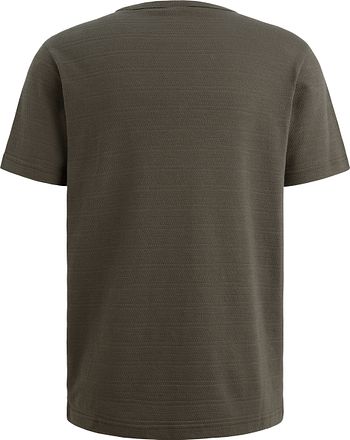 PME Legend T-Shirt Jacquard Stripe Beluga Green
