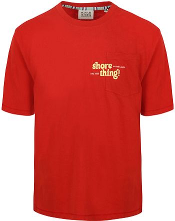 Scotch & Soda T-shirt Konstverk Rött