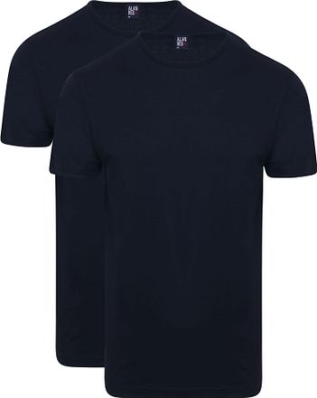 Alan Red Derby R-Neck T-Shirt Navy (2Pack)