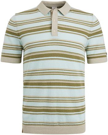 Cast Iron Polo Shirt Bouclé Light Blue