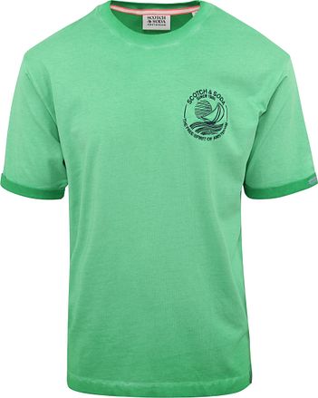 Scotch & Soda T-skjorte med logo i grønt