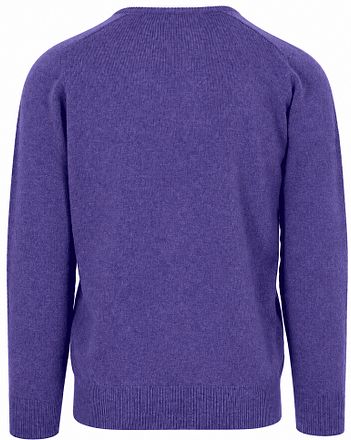 William Lockie V-Neck Lambswool Heliotrope