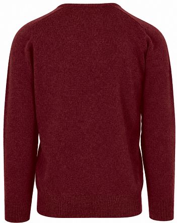 William Lockie V-Hals Lamswol Bordeaux