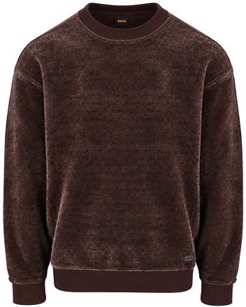 BOSS Sweter Clash Brązowy
