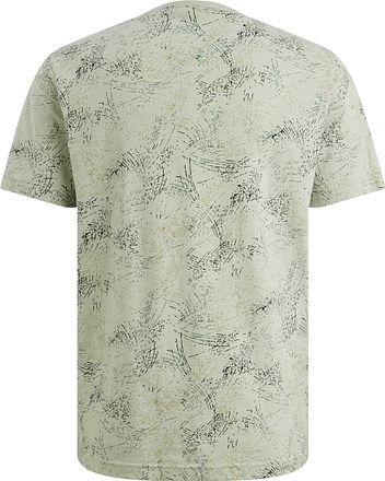 PME Legend Slub Jersey T-Shirt Allover Print Cameo Green