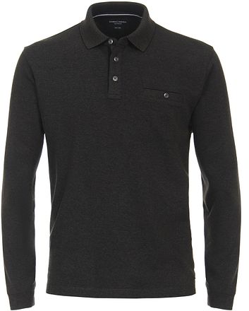 CASAMODA Poloshirt Long Sleeves Anthrazit