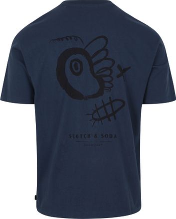 Scotch and Soda T-shirt Marinblå Tryck