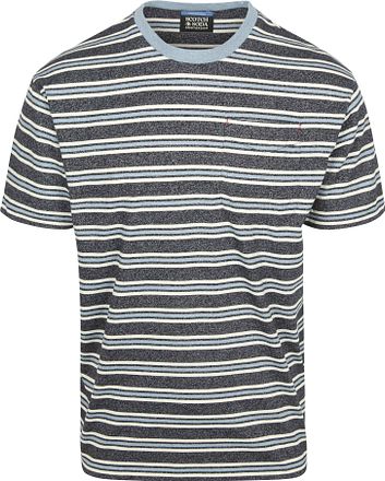Scotch & Soda T-skjorte Striper Blå