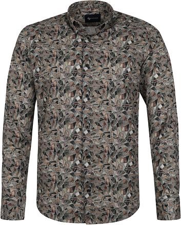 Suitable button-down skjorte med trekantmønster