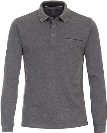 CASAMODA Poloshirt Long Sleeves Grau