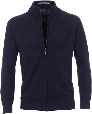 CASAMODA Strickjacke Zip Dunkelblau