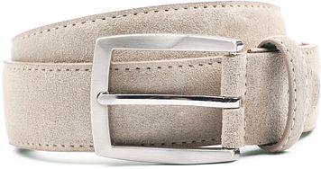 Suitable Wildleder Gürtel Weiß-Beige