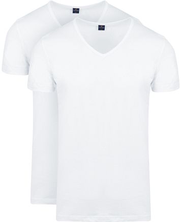 Suitable Vita T-Shirt V-Neck White 2-Pack