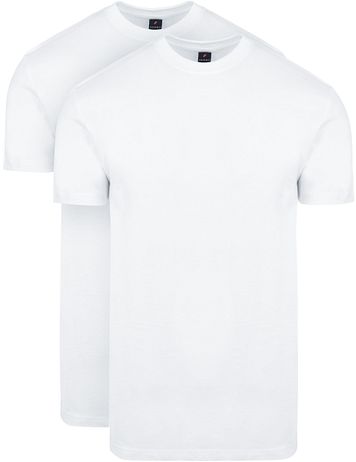 Suitable Obra T-Shirt à Col Rond Haut Blanc 2-Pack