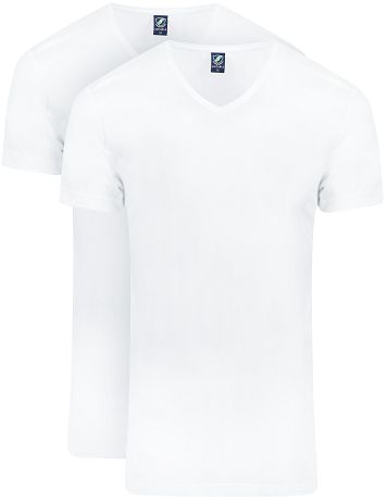 Suitable Vibambo T-Shirt V-Neck White 2-Pack