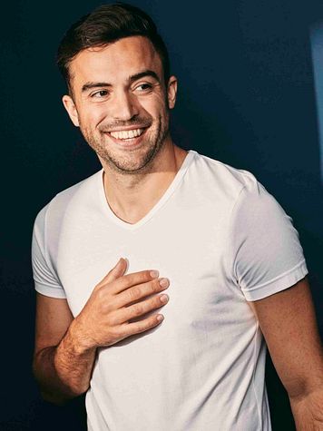 Suitable Vita T-Shirt V-Neck White 2-Pack