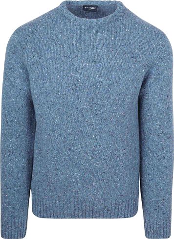 Suitable Pull Donnegal Tweed Laine Eco Bleu