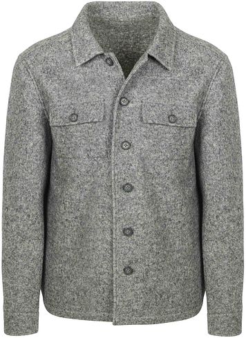 Suitable Overshirt Boiled Uldmiks Grå
