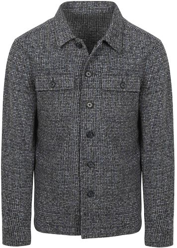 Suitable Overshirt Wool Blend Grey Blue