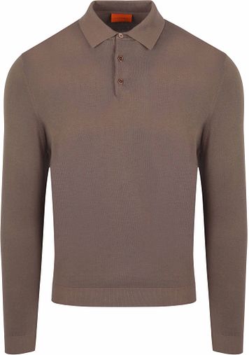 Suitable Compact Cotton Polo Shirt Taupe