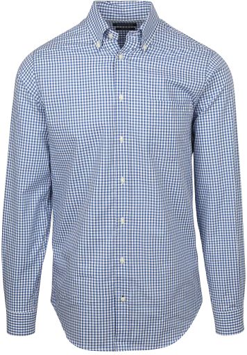 Steppin' Out Poplin Shirt Checks Light Blue
