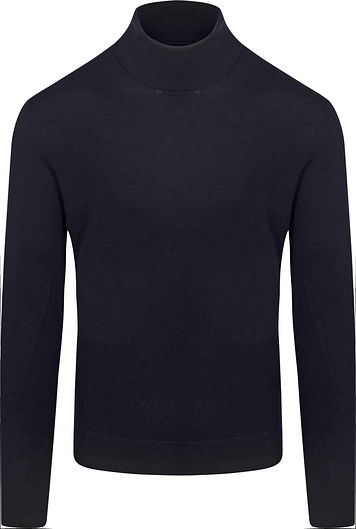 Passerende Merino Turtleneck i marineblå