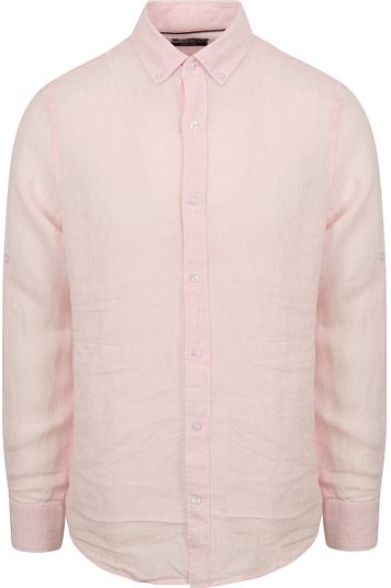 Suitable Skjorte i Lyserød Linned