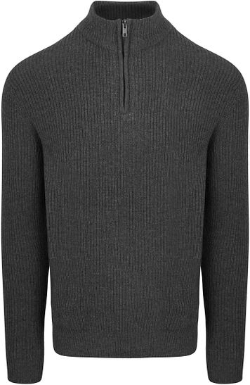 Steppin' Out Pull Half Zip Laine D'Agneau Anthracite