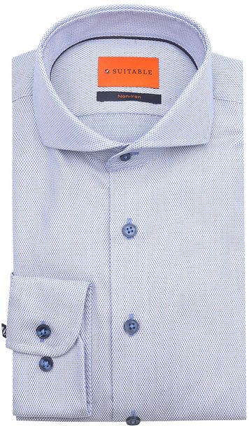 Suitable Chemise Jacquard Luxe Bleu 