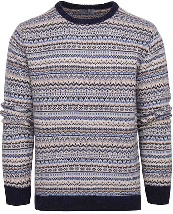 Suitable Prestige Fair Isle Genser Beige