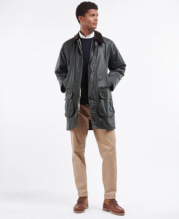 Barbour Border Wachsjacke Grün