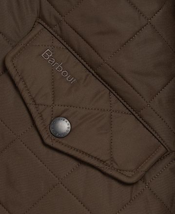 Barbour Quiltet Jakke Powell Olivengrønn