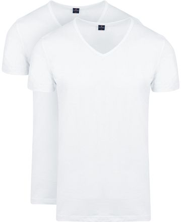 Suitable Vita T-Shirt V-Neck White 2-Pack