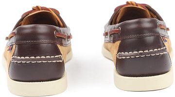 Sebago Deck Shoes Docksides Portland Beige Brown 78123HW-Yellow