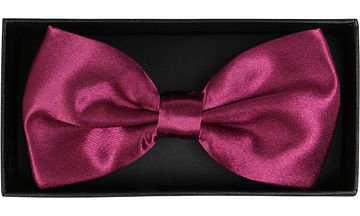 Suitable Satin Bow Tie Eggplant Red Verpakking