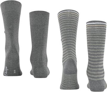 Burlington Everyday 2-Pack w paski Szary Product / Achterkant