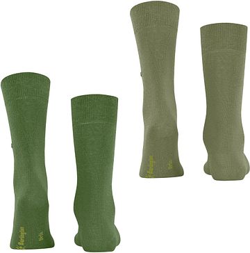 Skarpetki Burlington Everyday Uni w kolorze zielonym – zestaw 2 par Product / Achterkant