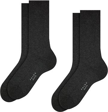 Falke Happy Socks 2 pares en antracita melange Product