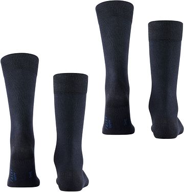 FALKE confezione da 2 Happy Socks blu navy Product / Achterkant