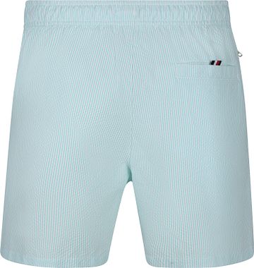 Tommy Hilfiger Badshorts Drawstring Seersucker Aqua Product / Achterkant