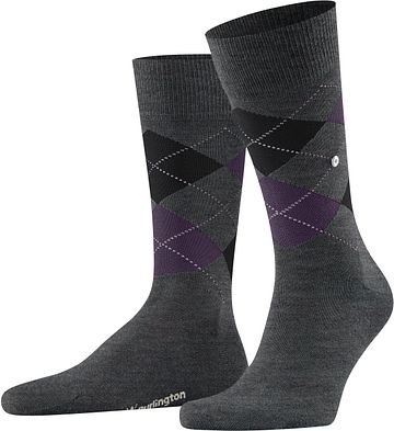 Wełniane skarpetki Burlington Edinburgh w kolorze szarym Product