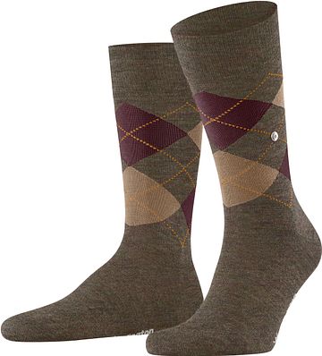 Burlington calcetines de lana Edinburgh marrón jaspeado 7410 Product