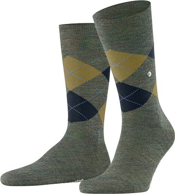 Burlington Edinburgh calze in lana verde melange 7922 Product